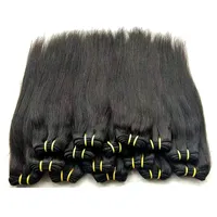 Vente en gros bon marché Brésilien Heart Head Hair Bundles Tissus 1kg 20pieces Lot Naturel Noir Couleur Noire Non-Rémy Coiffures humaines 50g / PCs