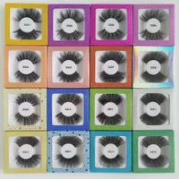 25 mm 3D Faux Mink Theses Dramatic Long Eyelashes Etiqueta Privada Pajas Vendedor a granel