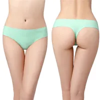 Senza soluzione di continuità Ultrathin Sexy Panties Donne Slips Plus Size Lingerie in cotone G-String Thong Thong Mutandine Low-Rise Biancheria intima stringa