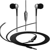Verdrahtete Ohrhörer In-Ear-Stereo-Kopfhörer mit Mikrofon-Kopfhörer, 1-Button-Steuerung Leistungsstarke Bass-Ohr-Knospen Premium-Sound-Geräuschisolierung