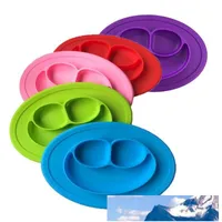 Baby Silicone Bowls Dishes Plates Children Food Grade Silicone Non Slip Cute Bowl Kid Baby One Piece Dish Dining Mat 7 Colors DBC BH3089
