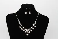 Yiwu Bridal Jewelry Wholesale Bride Rhinestone Necklace Earing Sets Wedding Accessories Bridal Chain Cheap Jewelry 2020