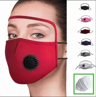 2 In 1 Face Mask With Eye Shield Dustproof Washable Cotton Valve Mask Cycling Reusable Face Mask Protective Face Shields FY9078