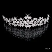 18027Clsic cabelo tiaras em estoque barato diamante strass casamento coroa faixa de cabelo tiara nupcial noite jóias headpieces