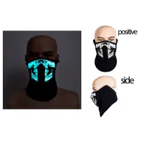 Мода 41 Стили EL маска светодиодной вспышки маски со звуком Активной для бала управления Ездой на коньки партии голоса Маски