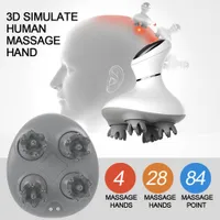 Baş Masajı 3D Stereo Masaj Saç Derisi Masaj önleyin Saç Dökülmesi Vücut Derin Doku Yoğurma Titreşimli Health Care dinlenmek Elektrikli su geçirmez