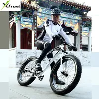 Neues Montain -Fahrrad für Kohlenstoffstahlrahmen 4,0 Zoll Breite Reifen 27 Geschwindigkeit Dual Disc Breme Outdoor Sports Strand Schnee MTB Fahrrad