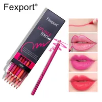 FEXPORT 6 couleurs lisses couleur nue crayons à lèvres mates à lèvres mat lip-lip-crayons étanches Maquillage imperméable lèvres mat lipstick lèvres stylo
