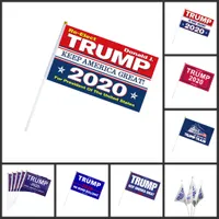 Trump Bayrak Mini Seçim Çubuk Bayrak Trump Başkanı Seçim 2020 tutmak Amerika büyük Moda Ev Dekorasyonu Banner fy6081 Held DHL nakliye El