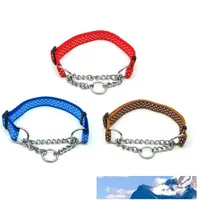 Hot Pet Supplies Dog Collar Justerbara Dots Print Choke Chain Collar 2.5cm Bredd Dog Tillbehör