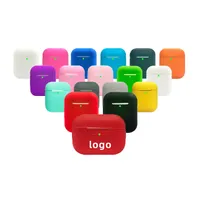 18 Colors LOGO custom Ultra Thin Soft Silicone TPU Cover for Apple Airpods Case for Airpods pro TWS Headset Cases Wireless Earbuds Bags