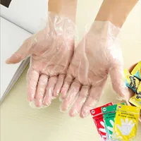 Plastic Wegwerphandschoen Food Grade Waterdichte Transparante Handschoenen Home Schone Handschoenen Kleurrijke Verpakking 100 Stks Andere keukengereedschap WY585Q-1