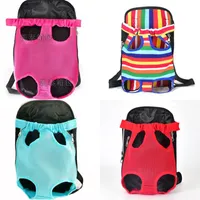 Nets Lines Pet Backpack Canvas Dogs Carriers Bretelle Dog Carrier Loose Ventilation Outsides Zipper Rucksack Go Out 16kt C2