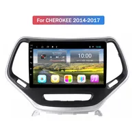 Pekskärm Bilspelare Video 10 tum DVD Android Navigation Multimedia Radio för Jeep Cherokee 2014-2017