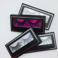 25MM long thick mink eyelashes natural 10 styles with black box one pair makeup false eyelashes extension mink lashes