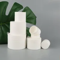 Buzlu Beyaz Krem Kutusu Boş Şişe Çantası Ayrı Şişeleme Kozmetik Kavanoz Konteyner Plastik Silindirik Dudak Temizle Kavanoz Güzellik Aracı 2 45xb7 B2