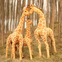Tamaño gigante Real Life jirafa juguetes de peluche lindo animal relleno suave Simulación de la jirafa muñeca regalo de cumpleaños de niños de juguete Dropshipping
