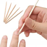 100 pcs / saco laranja varas de madeira prego manicure stickes cutícula empurrador de volta removedor de pedicure rodada manicure consumíveis