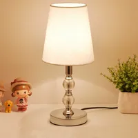 Kristall-Tischleuchten LED Nachttischlampe Nordic Schreibtischlampe Schlafzimmer Wohnzimmer Lichter Study-Buch-Licht Vanity Tischleuchte E27 EU-Stecker