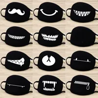 Şenlikli Parti Maske Sıcak Pamuk Sevimli Ayı Maskesi Anime Çizgi Şanslı Ayı Anti Toz Unisex Moda Siyah tutun Malzemeleri