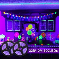 UV Light Strip 12V UV-lampor 1 meter 60 lysdioder, 395nm-400nm för fest, samling, scen, nattfiske