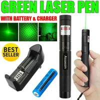 10mile adjublatable fokus militär brinnande grön laser pekare penna stjärna cap astronomi 5mw 532nm kraftfull katt leksak + 18650 batteri + laddare