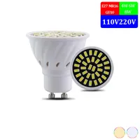 10 stks / partij MR16 GU10 E27 LED Spotlight 110 V 220 V LED-lamp Gloeilamp Hoge Bright Light SMD5733 4W 6W 8W Lampara voor Home Lampen
