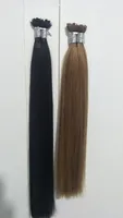 Dubbeldragen mänsklig remy hår tjocka ändar Y fläktspets i hårförlängningar 0,8 g Strand 300Strands Lot gratis DHL