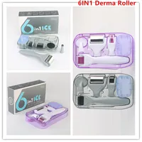 Ny 6in1 Derma Roller Microneedle Kits Microneedle Roller Acne Anti-Aging Neets 6in1 Skin Roller DHL Fast Ship