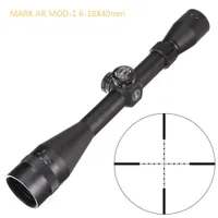 L Mark Ar Mod-1 6-18x40 Ao Mil-dot Reticle Jakt Riflescopes 1 tums rörtorn återställ taktisk rifleomfattning