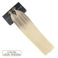 Yily u Tip Nail Hair Extensions Maschine Remy Natürliche Echte menschliches Haar Vorgebundene Haarverlängerungen 50g 14-22 Zoll