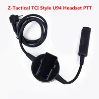 Element Z-Tactical TCI Style U94 Headset PTT för 2-vägs version Pins Radio Headset Airsoft Tactical Headset Z114-Svart Walkie