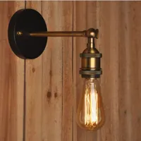 Oświetlenie wewnętrzne Amerykański Vintage LED Światła ścienne 110 V 220 V E27 Metalowe lampy ścienne Retro Rustykalne oprawy światła Oświetlenie w magazynie