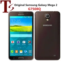 Восстановленное Оригинальный Samsung Galaxy Mega2 G7508Q 2GB Ram 16GB Rom QuadCore Dual Sim 4G LTE 13 Мпикс 6inch Android Sealed Box