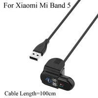 Dla Xiaomi MiBand 5 6 Ładowarka USB 100 cm Długość Ładowanie Clip Inteligentny Wristband Band5 Band6 MI Band Charge Cable