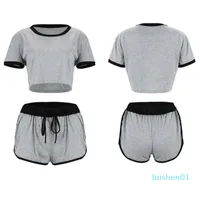 2020 Sıcak Bayan Ucuz Yoga Sutyen Jogger Rahat Eşofman Hoodies Kazak + Pantolon 2 adet Setleri Spor Giymek L01