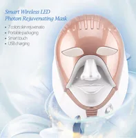 Masque à LED rechargeable de 8 couleurs pour soins de la peau Masque facial LED avec le cou Egypte Style Photon Thérapie Photon Beauty