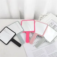 Plastic Hand Mirrors Square Holdable Handle Makeup Mirror Distinct Flat Colorful Make Up Looking Glass Home Décor 4ch C2