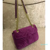 High Quality Marmont Velvet Bags Handbags Women Shoulder Bag Sylvie Handbags Purses Chain Fashion Crossbody Bag