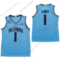 2020 Nouvelle NCAA Villanova Wildcats Maillots 1 Lowry College Basketball Jersey bébé Taille Bleu Jeunesse Adulte Cousu
