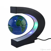 LED Världskarta Magnetisk Levitation Flytande Globe Hem Elektronisk Antigravity C Formlampa Novelty Ball Light Födelsedag Presenter