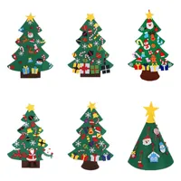 Feltro albero di Natale fai da te feltro regalo educativo del bambino della decorazione della parete di lavoro manuale dell'albero di Natale dei bambini gioca il regalo Albero di Natale artificiale