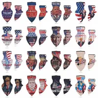 US STOCK 16 Designs 2020 Trump Triangle Magic Scarves Make America Again for President USA Donald Trump Election Outdoor Headbands FY6070