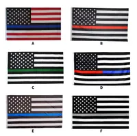 Pirinç Grometler SN4460 ile Ayak İnce Blue Line ABD Bayrak Siyah, Beyaz Ve Mavi Amerikan Bayrağı 3x5 6Types 90 * 150cm BLUELINE ABD Polis Bayraklar