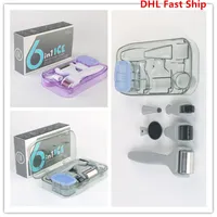 6w1 Dermaroller Derma Roller Kit Micro Igły Zestaw twarzy Anti Aging Scóra Pielęgnacja Twarzy Narzędzia kosmetyczne