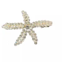 2020 New Fashion Starfish Design Jeweled Hair Pins był pełny ozdobionych fałszywych pereł lub dżetów Hurtownie 12 sztuk / partia