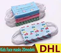 Cartoon kinderen maskers individuele pack ontwerper gezicht masker mode kind gezichtsmasker kinderen 3 lagen wegwerp beschermende mond DHL gratis