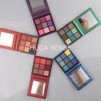 (Op voorraad) Hot Huda sprente oogschaduw cosmetica palet make-up paletten 9 kleuren palet 5 stijl aarde parel