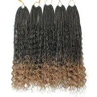 22 дюйма богемные оммре плетение волос наращивание волос синтетическое вязание крючком Волосы грязные богиня коробки оплетки волосы с фигурными концами