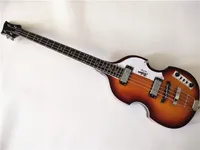 Livraison gratuite Top Qualité Hofner Icon Series Vintage Sunburst Bass Bass Guitare Electrique 4 Cordes Basse